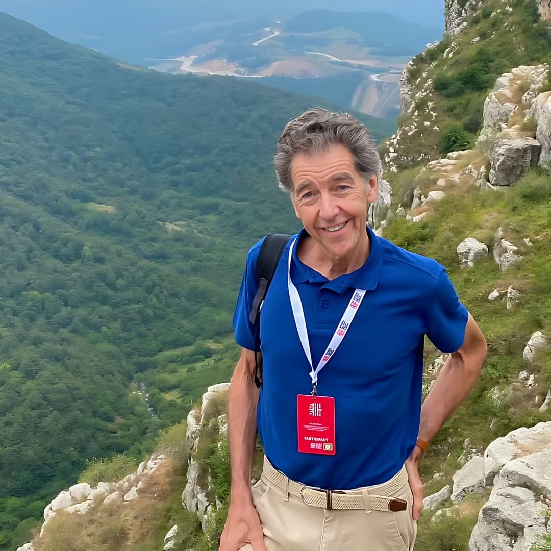 Dan Mason in Azerbaijan, where he launched the region's first English-language sport journalism Master's programme